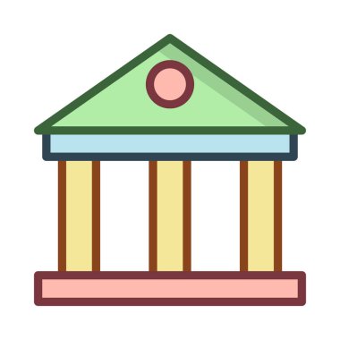 Banka court house vektör çizim 