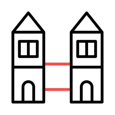 plaza Tower vektör çizim oluşturma 