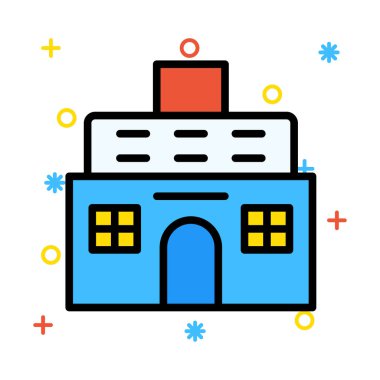 Kutsal kişilerin resmi, vektör çizim Bina mimari, 