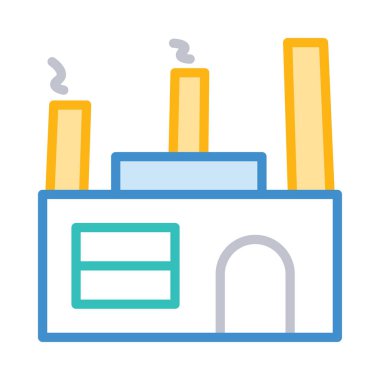 endüstriyel bina, kutsal kişilerin resmi, vektör çizim 