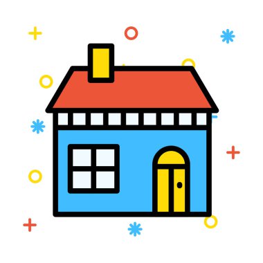 vektör çizim bina mağaza 