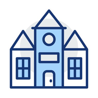 Kutsal kişilerin resmi, vektör çizim Bina mimari, 