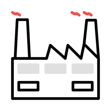endüstriyel bina, kutsal kişilerin resmi, vektör çizim 