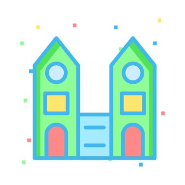 tower plaza vektör çizim oluşturma 