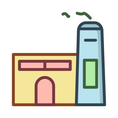 Factroy sanayi tesisi vektör çizim 