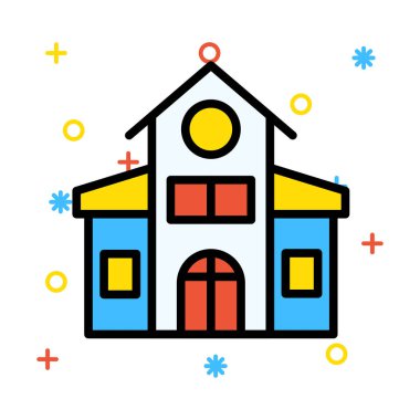 ev daire ev vektör çizim 