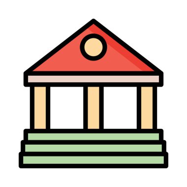 Ofis Binası mahkeme vektör çizim 