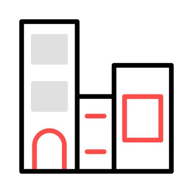 Ofis vektör çizim apartman binası 