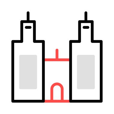 vektör çizim bina plaza tower 