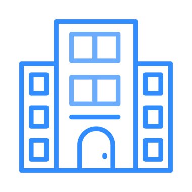 Otel, kutsal kişilerin resmi, vektör çizim Binası 