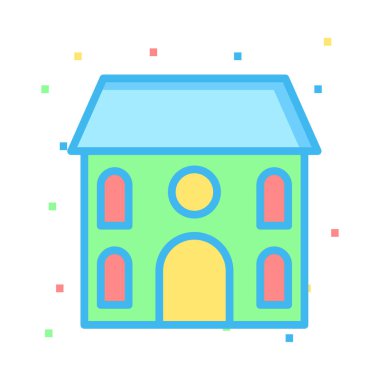 vektör çizim bina mağaza dükkan 