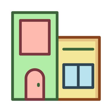 vektör çizim Apartman Bina 