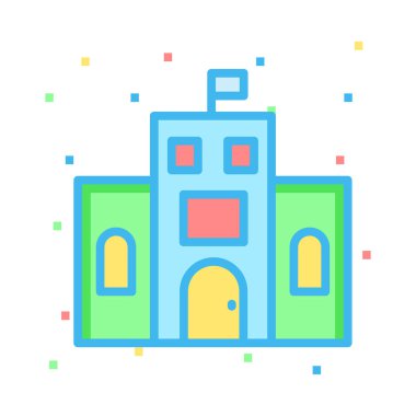 vektör çizim bina ofis plaza 