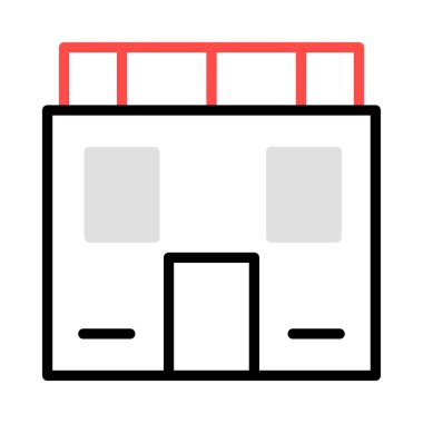 Office apartmanın vektör çizim 