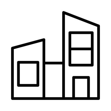 Plaza yapı konut vektör çizim