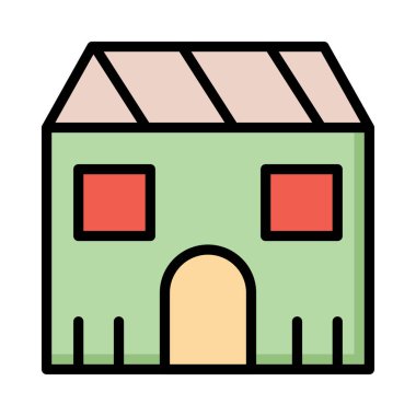 vektör çizim bina mağaza dükkan 