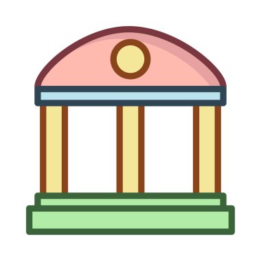 Banka mahkeme vektör çizim oluşturma 