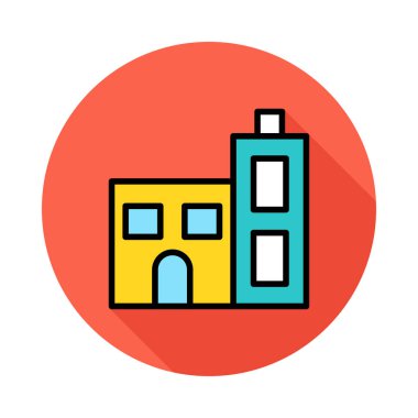 Otel, kutsal kişilerin resmi, vektör çizim Binası 