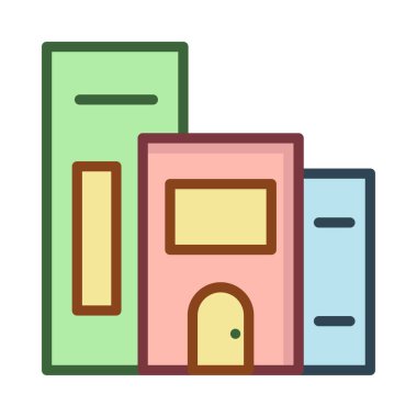 Bina, ofis, daire. Vektör çizim 