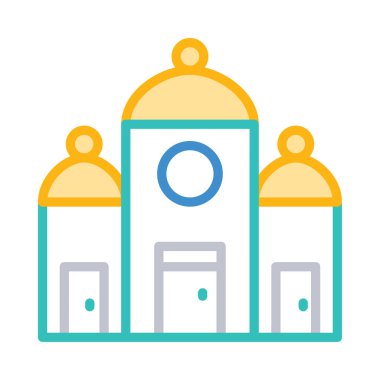 Cami bina dini vektör çizim