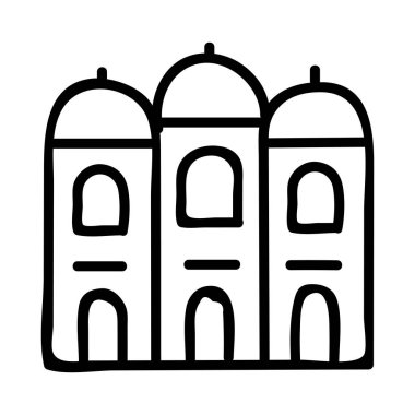 Cami bina dini vektör çizim