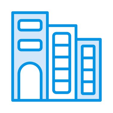 Otel, kutsal kişilerin resmi, vektör çizim Binası 