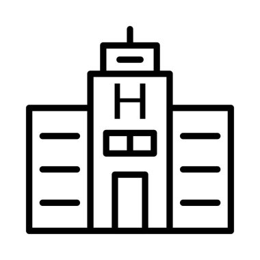 Otel, kutsal kişilerin resmi, vektör çizim Binası 