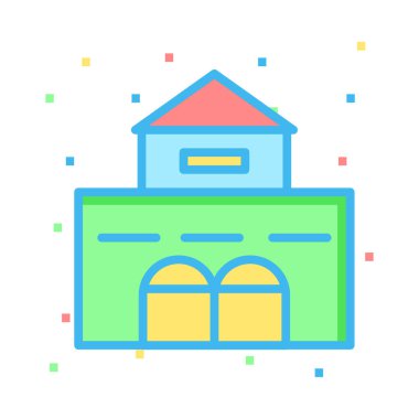 ev konut ev vektör çizim 