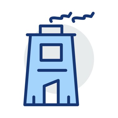 baca vektör çizim bina duman 