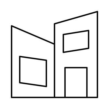 Ev Konut cephe vektör çizim 