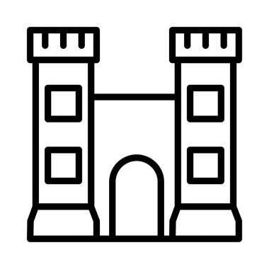 kale bastion kule vektör çizim