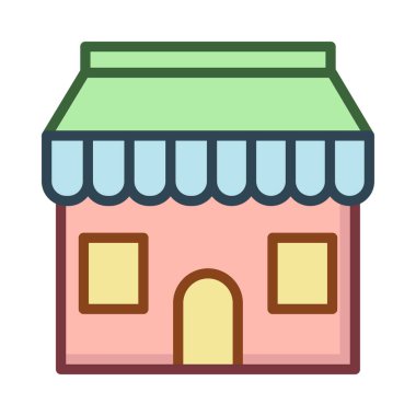 Otel, kutsal kişilerin resmi, vektör çizim Binası 