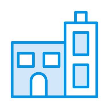 Otel, kutsal kişilerin resmi, vektör çizim Binası 