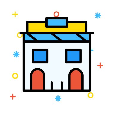 ofis yerleşim vektör çizim depolamak 