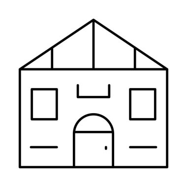 Kutsal kişilerin resmi, vektör çizim Bina mimari, 