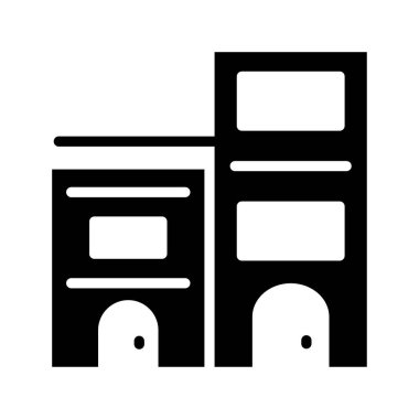 oluşturma vektör çizim apartman hostel