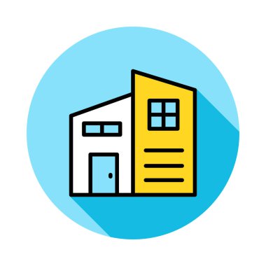 Daire ofis ev vektör çizim 