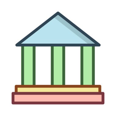 Mahkeme banka vektör çizim oluşturma 