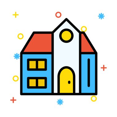 Kutsal kişilerin resmi, vektör çizim Bina mimari, 