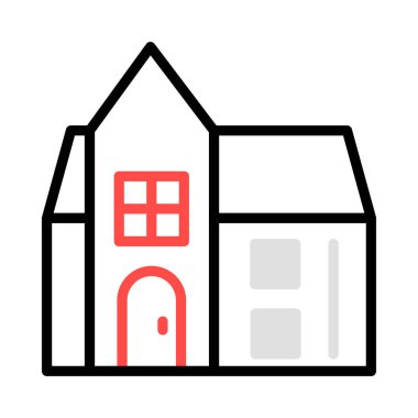 Ev, bina, ana sayfa. Vektör çizim   