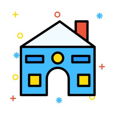 Kutsal kişilerin resmi, vektör çizim Bina mimari, 