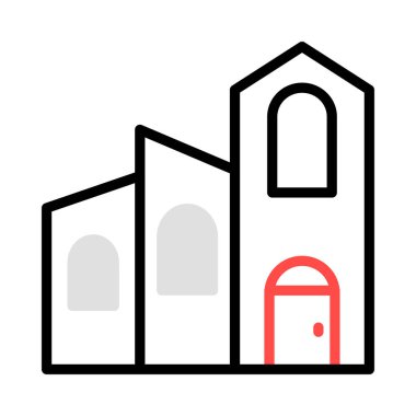 vektör çizim Apartman Bina 