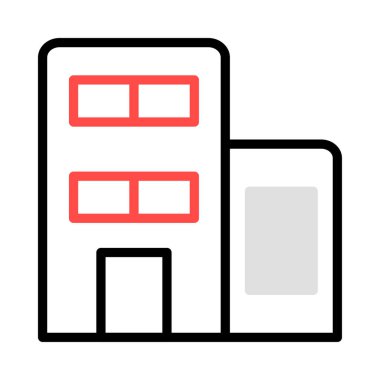 ofis ev vektör çizim Binası 