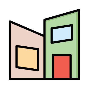 ev plaza vektör çizim 