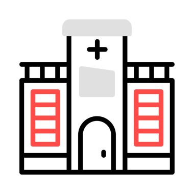 Hastane Klinik eczane vektör çizim 