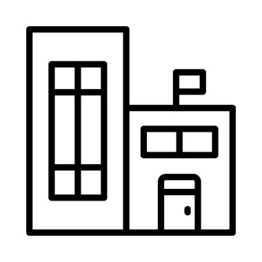 Otel, kutsal kişilerin resmi, vektör çizim Binası 