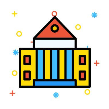 Mahkeme banka vektör çizim oluşturma 