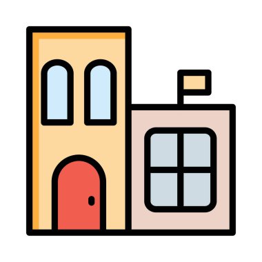 Hastane ev vektör çizim oluşturma 