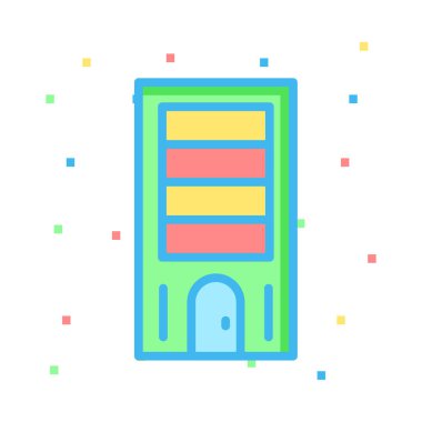 Plaza tower vektör çizim oluşturma