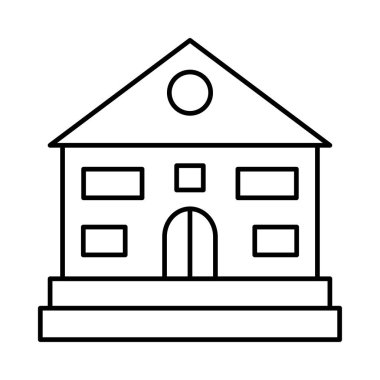 Otel, kutsal kişilerin resmi, vektör çizim Binası 